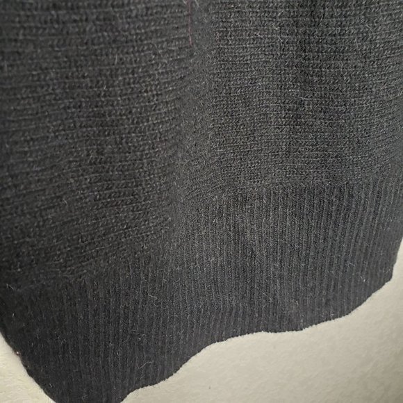 Vivien Forest Vintage Angora Lambswool Black Sweater with Beading Size L - Picture 4 of 8